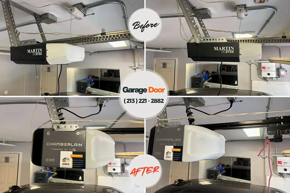 Before and after: garage door repair Sevier County